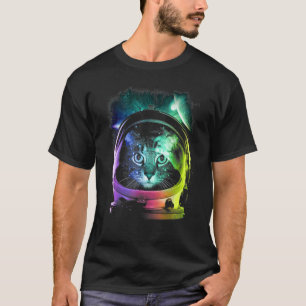 Camiseta Astronauta Cat Space Cat Para Homens Mulheres Cria