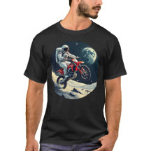 Astronauta Cavalgando Motocross na Lua