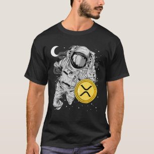 Camiseta Astronauta Chegando À Moeda XRP Ripple À Lua