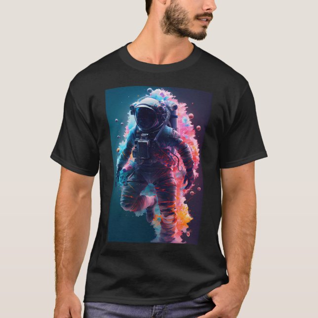 Camiseta Astronauta Colorida (Frente)