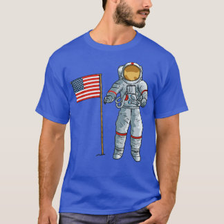 Camiseta Astronauta com a bandeira americana Space Moon EUA
