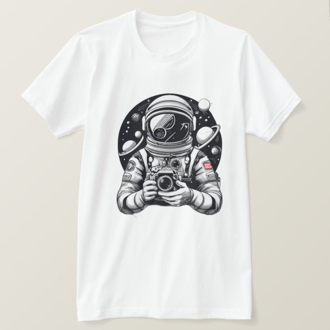 Camiseta Astronauta com câmera (Frente do Design)
