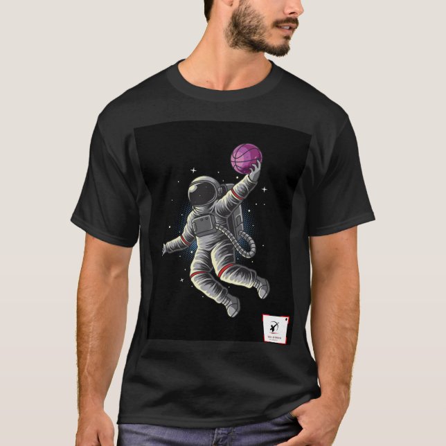 Camiseta Astronauta com design de vôlei (Frente)