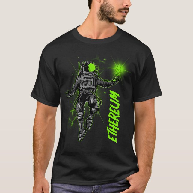 Camiseta Astronauta Com Étro Em Mão - Criptografia De Prese (Frente)