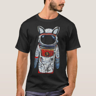 Camiseta Astronauta Com Fox Ears, Fato Espacial Para O Espa