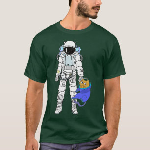 Camiseta Astronauta com Gato Astronauta de Gato