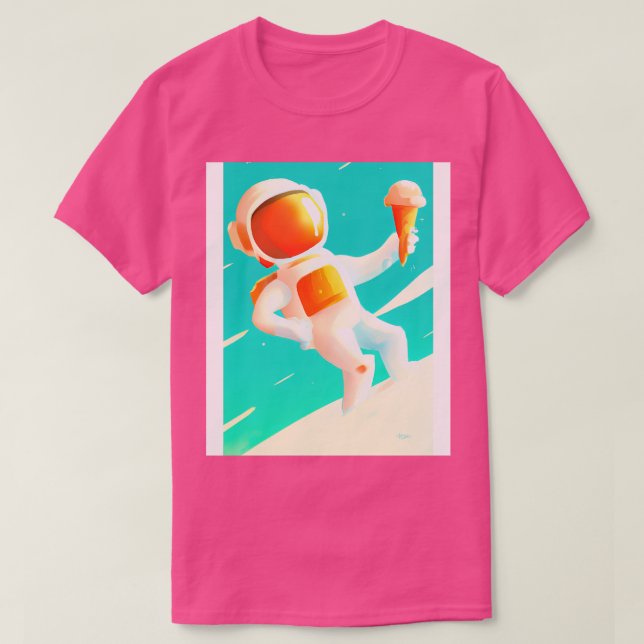 Camiseta Astronauta com Sorvete 1 (Frente do Design)