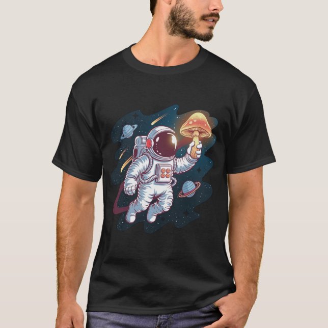 Camiseta astronauta com t-shirt de balão (Frente)