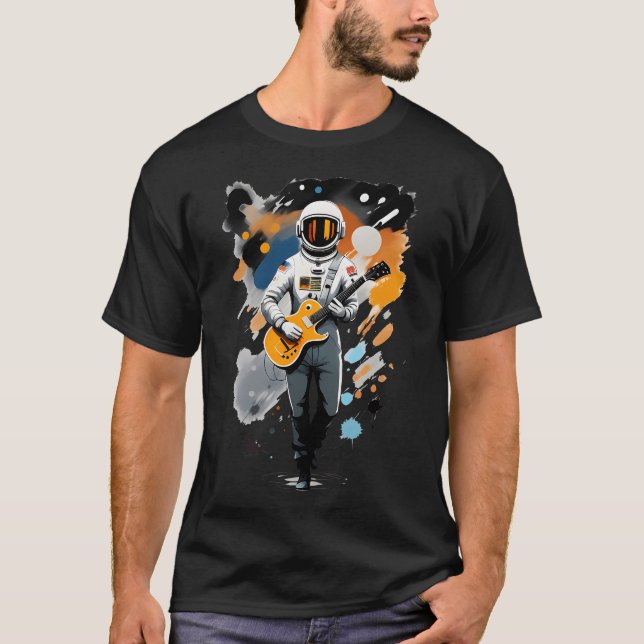 Camiseta Astronauta com Violão tocando música (Frente)
