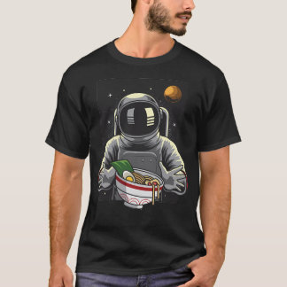 Camiseta Astronauta Comendo Ramen Noodles