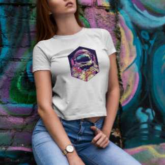 Camiseta Astronauta Comendo Rosquinha E Pizza