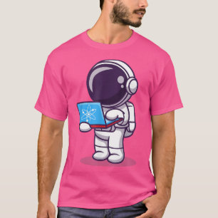 Camiseta Astronauta comprando ingresso na lua com ATOM Cosm