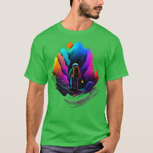 Camiseta Astronauta Cósmico a Caminhar no Espaço Exterior T