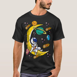 Camiseta Astronauta Crianças da Lua Meninos Meninos Planeta