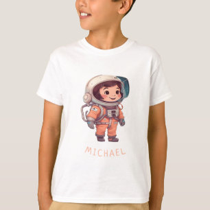 Camiseta Astronauta Crianças em Planetas Espaciais Exterior