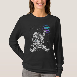 Camiseta Astronauta Criptomoeda de Token de Criptomoeda Sol