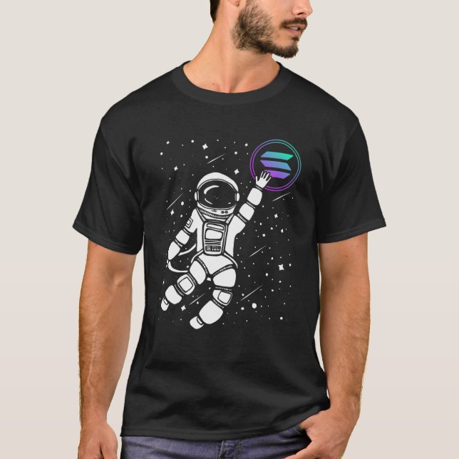 Camiseta Astronauta Criptomoeda de Token de Criptomoeda Sol (Frente)