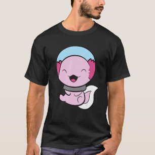 Camiseta Astronauta Cute Axolotl Axolotl Em Astronauta Espa