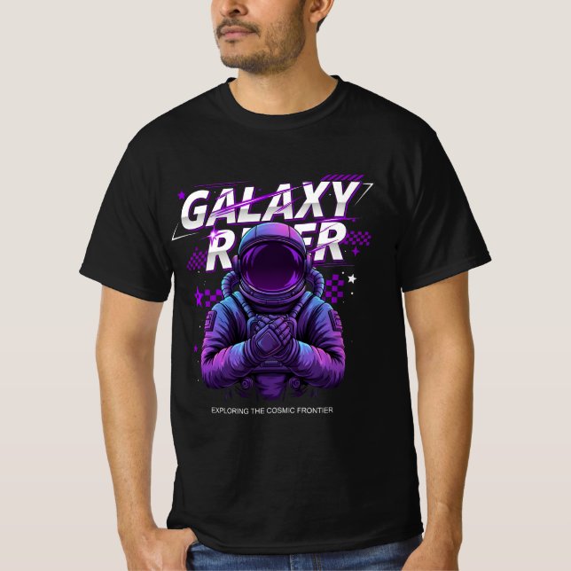Camiseta Astronauta Cyberpunk Galaxy Rider (Frente)
