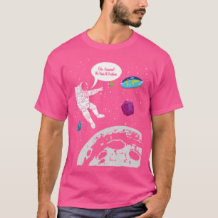 Camiseta Astronauta da Lua Engraçado Terra Plana