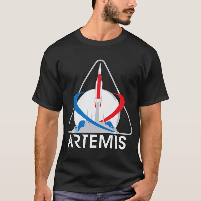 Camiseta Astronauta da missão uma de Artemis (Frente)