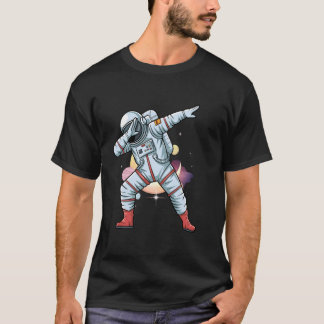 Camiseta Astronauta Dabbing Meninos Cósmicos Aventura de Cr
