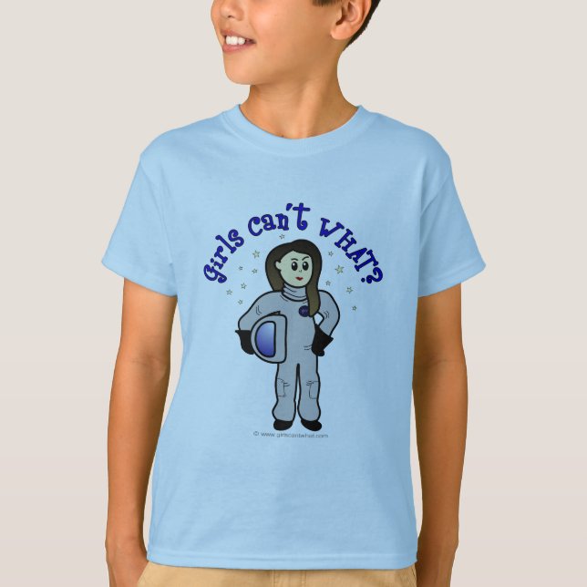 Camiseta Astronauta das mulheres leves (Frente)