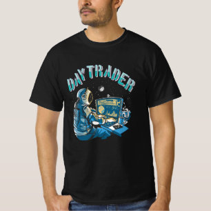 Camiseta Astronauta Day Trader no espaço