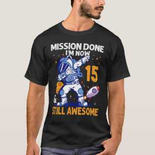 Camiseta Astronauta de 15 anos Planeta Espacial 15 de Astro