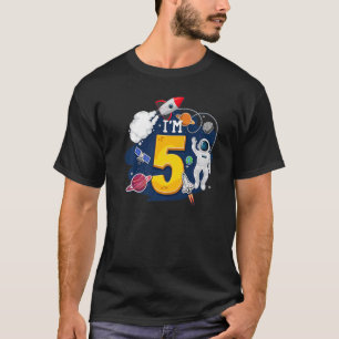 Camiseta Astronauta de 5 anos de idade Astronauta do 5 do E