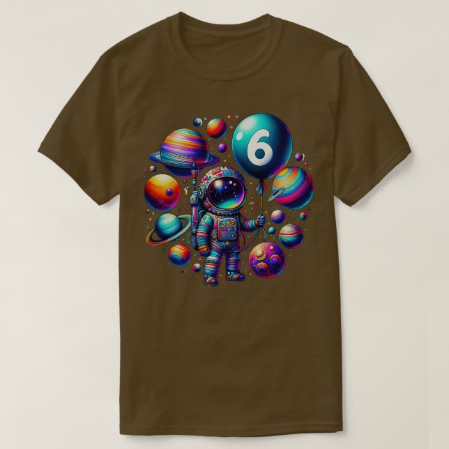 Camiseta Astronauta de 6 (Frente do Design)