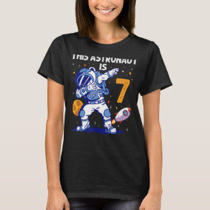 Camiseta Astronauta de 7 anos 7 de aniversário do Planeta E