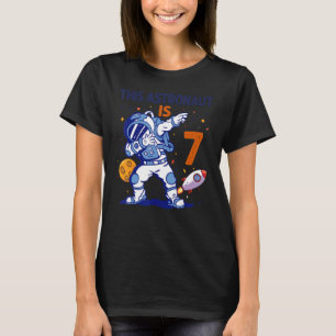 Camiseta Astronauta de 7 anos 7 de aniversário do Planeta E