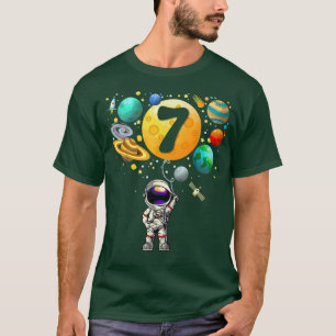 Camiseta Astronauta de 7 anos Espachante Galay Funny Birthd