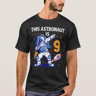 Camiseta Astronauta de 9 anos Planeta Espacial do 9º Astron