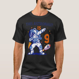 Camiseta Astronauta de 9 anos Planeta Espacial do 9º Astron