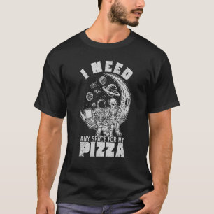 Camiseta Astronauta De alienígena Comendo Pizza No Cosmos P