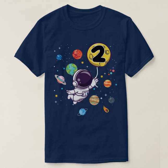 Camiseta Astronauta de Astronauta de 2 Anos (Frente do Design)