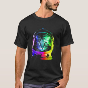 Camiseta Astronauta de Bate-Papo de Gato Essencial