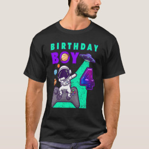 Camiseta Astronauta de Bater Jogador do aniversário de cria