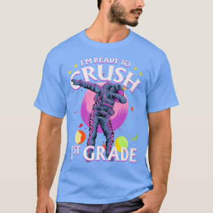 Camiseta Astronauta de Batida da Classe 1rua de volta à Esc