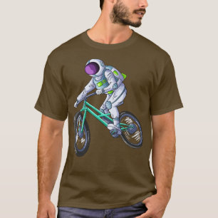 Camiseta Astronauta de bicicleta à lua