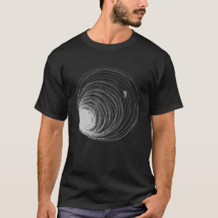 Camiseta Astronauta de Buraco Negro Perdeu Espaço Ilustraçã