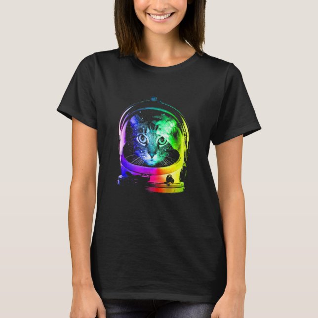 Camiseta Astronauta de Chat Cat Essencial (Frente)