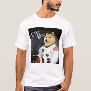 Camiseta Astronauta de Dogecoína para o Bloqueio da Lua HOD
