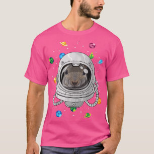 Camiseta Astronauta De Esquilo Profundo No Espaço Uni Cósmi
