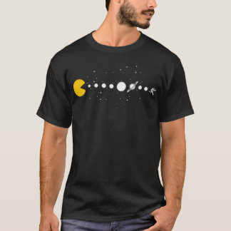 Camiseta Astronauta De Expansão Do Sistema Solar Minimalist