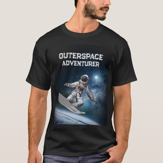 Camiseta Astronauta De Férias Navegando No Espaço Acima Da  (Frente)