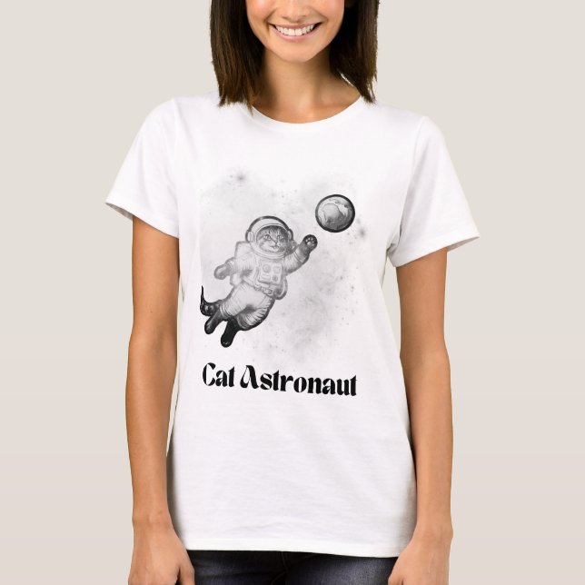 Camiseta Astronauta de Gato (Frente)
