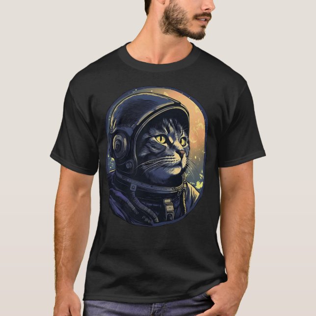 Camiseta Astronauta de Gato (Frente)